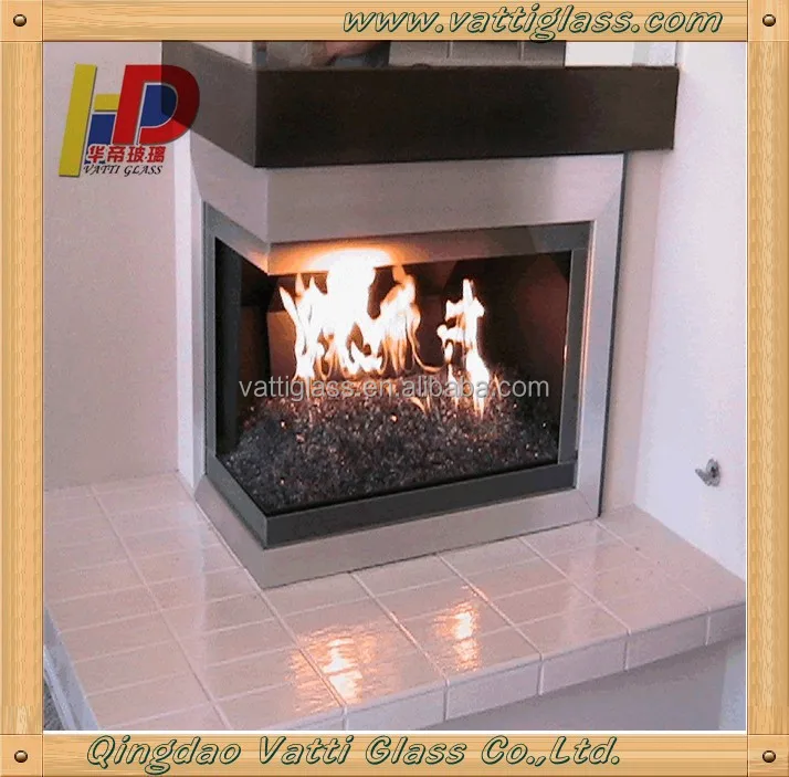 Heat Resistant Transparent Material 3mm 4mm 5mm Fireplace Glass