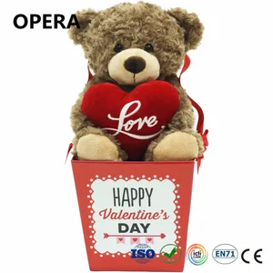 fancy gift goods quality plush custom box valentines teddy bears