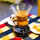 6 CUP glass coffee filter ,pour over coffee maker