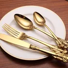 Royal stainless steel golden cutlery gift set