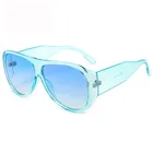 2019 New Design Summer Fashionable Jelly Color Oversized Women Sun Glasses Shades UV400