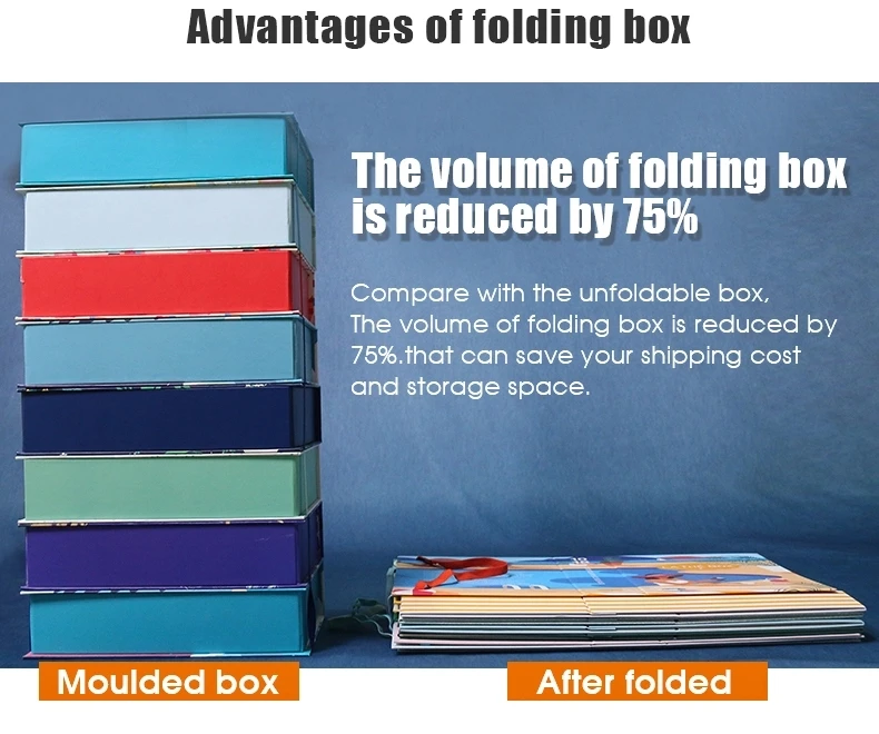 hot sale elegant folding packaging gift box for christmas save