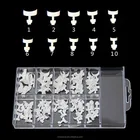 high quality 100pcs nail art tips salon french pointed white short edge artificial nail tips