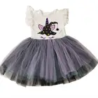2018 New design wholesale boutique clothing unicorn baby girls dresses unique kids clothes party dress