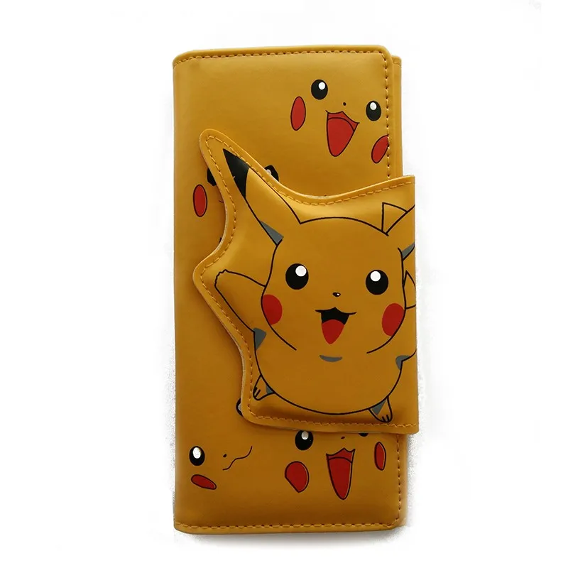 Ecoparty Gift Anime Pokemon Pikachu Wallet Kawaii Unisex Women Men Long Style PU Purse Billfold Notecase