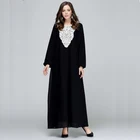 New model Long Sleeve Double fabric loose dubai abaya