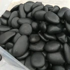 Black natural pebble stone in various size and barreling processed