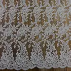 Noble Organza Pure Silk Chiffon Embroidery Fabric with Floral Pattern Shawls Scarves Silk Fabric