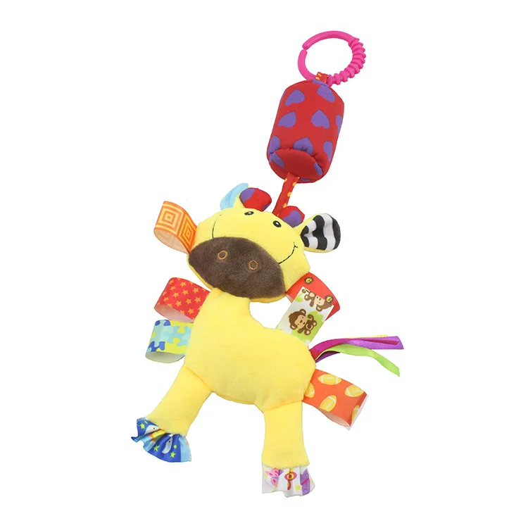 EN71 Certification Dolery animal shape baby aeolian bells hanging ring toy for car and bed D105