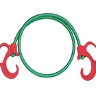 Chinese manufacturer 8mm 12 inch latex rubber elastic bungee cords with hooks for bicycle motorcycle