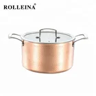 Premium Induction Bottom Cookware Tri-ply Clad Copper Casserole