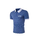 Low cost dot design dry fit mens running polo tee shirt