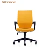 Top Selling Mid Back PP Armrest Leather Plastic Task Computer Chair
