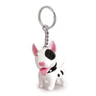 Personalized Logo Resin Custom Rubber Dog Ring Keychain For Keys