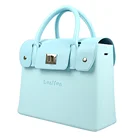 2019 New Design Obag Style Waterproof EVA Women Square handbag shoulder Bag O with Canvas Insert Leather Handle flaps