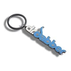 Custom word shape metal keychain fill in color wholesale