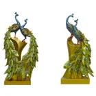 Customized noble christmas decorations peacock statue peacock ornament