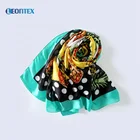 Lady elegant accessories scarf hijab printed long silk shawl