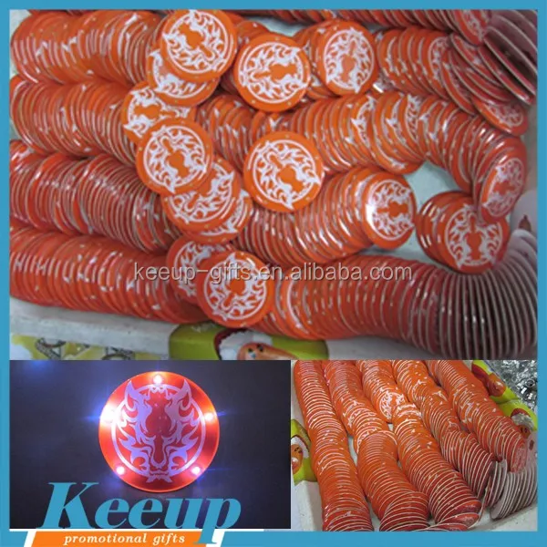 best promotional items round led flashing badge for christmas