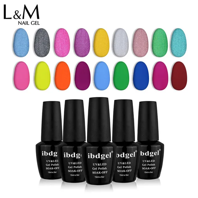 L&M ibdgel soak off gel varnish matte effect nail polish gel uv