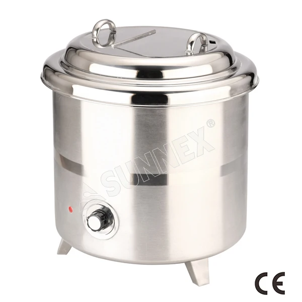 Electric Soup Warmer Stainless Steel Cover & Water Jacket With Ladle -  Sunnex Products Ltd.