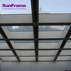 Sun Frame High quality low price aluminum frame tempered glass roof skylight