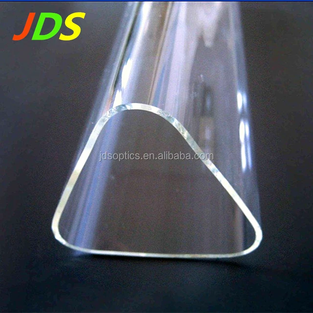 clear glass: quartz triangle/square/circle tube ,open tubes