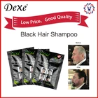 2016 dexe black color shampoo natural dye wholesale black hair shampoo