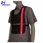 High viz flashing reflective safety riding exercise lighted bicycle cheap cycling bike vest clothing