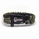 KongBo Wholesale Whistle Gear Flint Fire Starter Cheap Cross Paracord Survival Bracelet