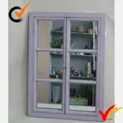 French antique window looking wooden wall mirror