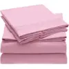 Bed Sheet Set - Brushed Microfiber 1800 Bedding - Wrinkle, Fade, Stain Resistant - Hypoallergenic - 4 Piece (Queen)