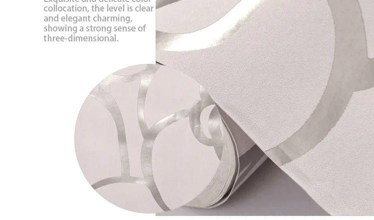 Embossed Modern Tv Background heavy vinyl wallpaper for home decoration