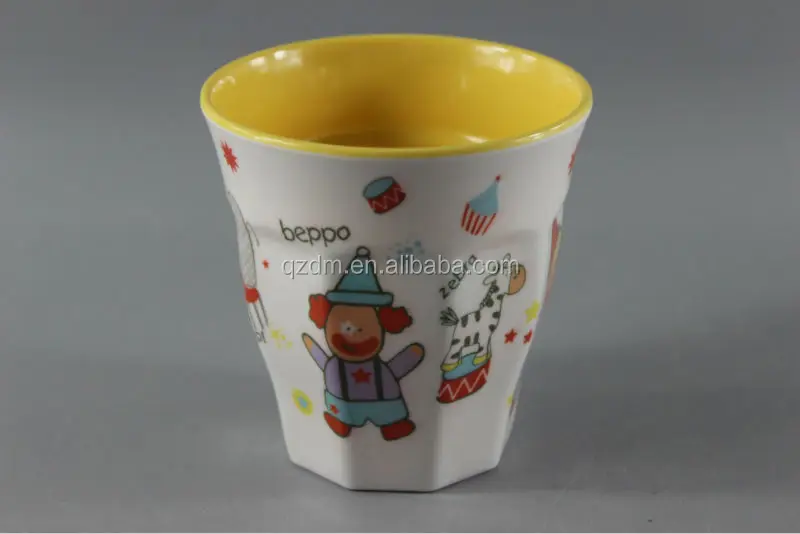Double Color Melamine Cups And Mugs For Kids