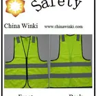 Hi-Viz Reflective Safety Clothing With Reflective Tape On THE Shoulder And Zip Closure