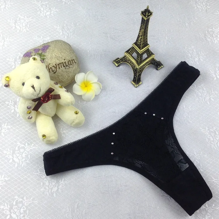 Stock 2016 New brand diamond Ice silk transparent panties everyday women's clothing intimates cotton women briefs sey girls unde