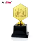 Wholesale custom design wood base parts sport cup metal award trophy