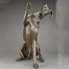 Garden decoration animal sculpture life size bronze great dane statue