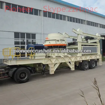 Tire series mobile crushing plant of mobile cone crusher