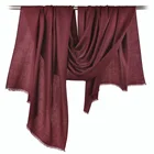 Long 100 Wool Scarf Made in China Solid Color 100 Long Wool Scarf