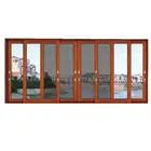 2019 New Wood Grain Aluminum Sliding Windows and Doors Design