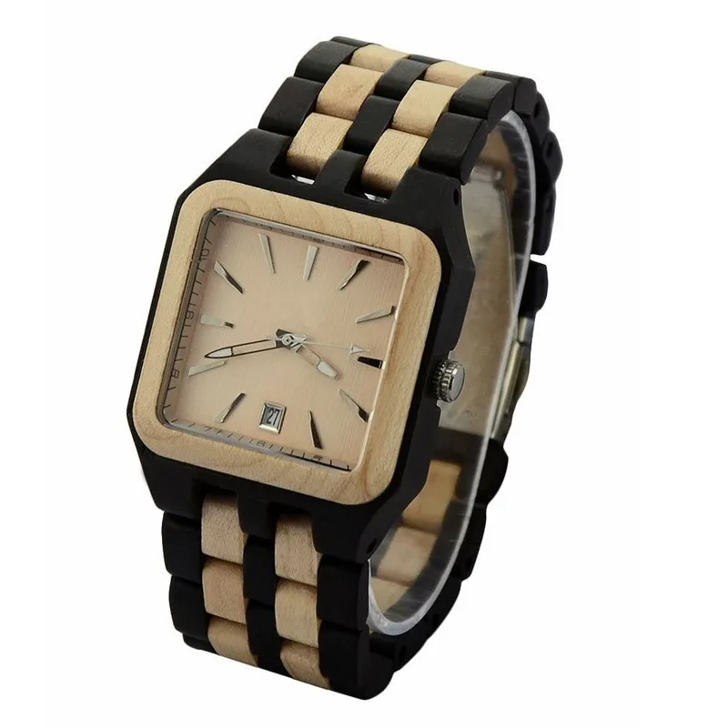 Longbo Watches Big Face Square Rectangle Wooden Bamboo Mens Watch Buy