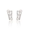 29016 xuping jewelry gift rhodium color studs pearl earring fashion earring