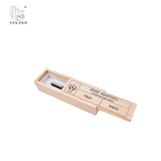 Custom logo promotional wood ballpoint pen gift set