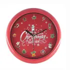 8 inches plastic christmas music round small wall clock