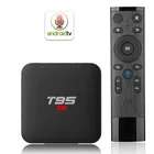 2018 popular Android TV OS S905W 4K video Voice control 2gb 16gb google android tv box T95 S1