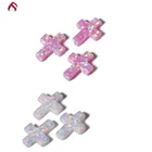 Engagement Silver Chain Opal Necklace Wholesale Opal Cross 925 Sterling Silver Chain Necklace