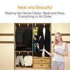 Top mounted sliding trousers clothes rack Extending storage for wardrobe wardrobe necessary(11.81inches)Black