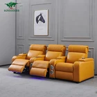 Custom Multi Functional Theater Room Furniture, Leather Movie Theater Chairs, Cinema Chairs Theater