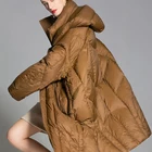 Shiny washable women duck down jacket windproof reusable heated Jacket